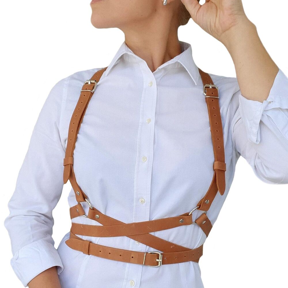 2698 Women Punk Waist Belt Leather Harness Skinny Body Women Punk Leather